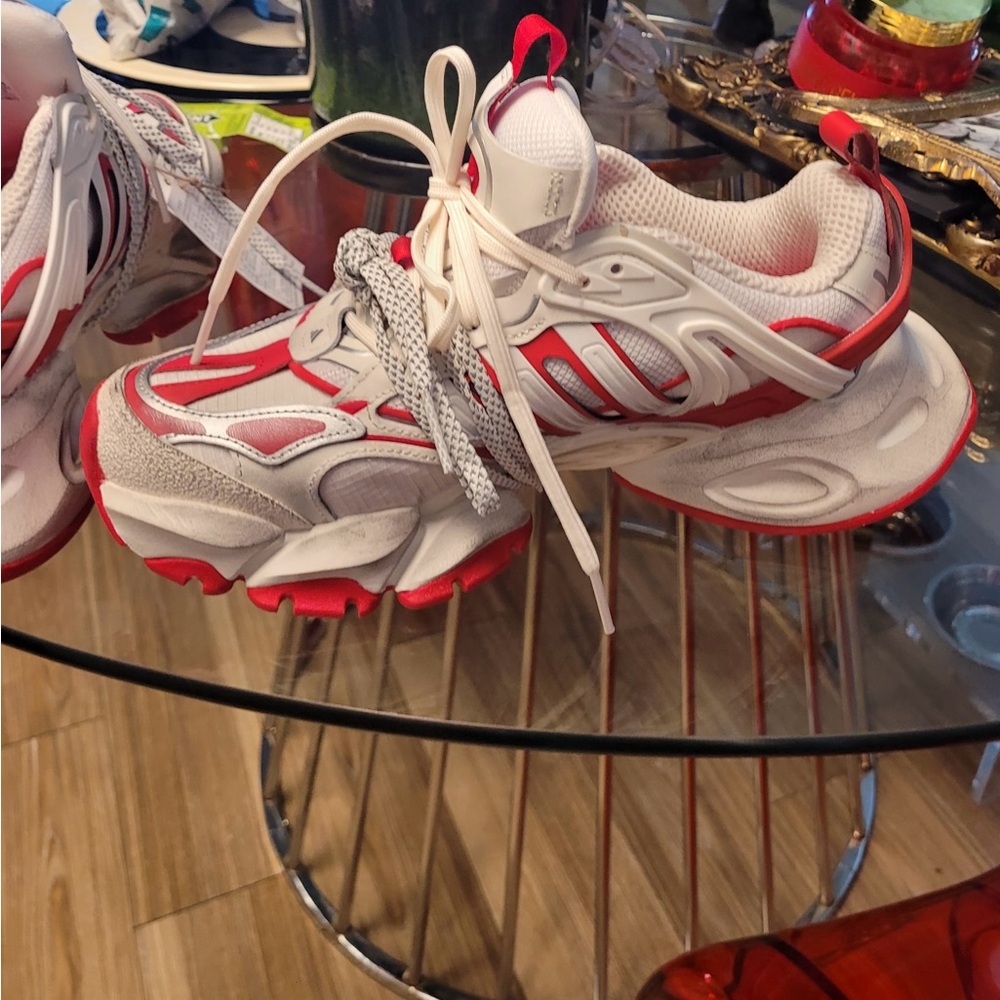 adidas Red and White Women's Sneakers